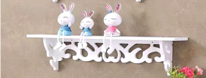 Decorative Wall Hanging Shelf White / رف معلق على الحائط للديكور باللون الأبيض