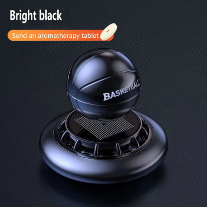 Solar Power Basketball Aroma Diffuser Dashboard Decoration Air Freshener With Perfume