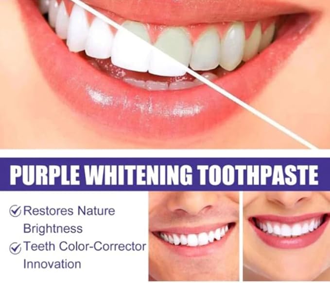 Purple Whitening Toothpaste / معجون تبييض الأسنان باللون الأرجواني