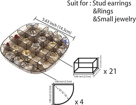 Transparent Jewelry Storage Box / صندوق تخزين المجوهرات الشفاف