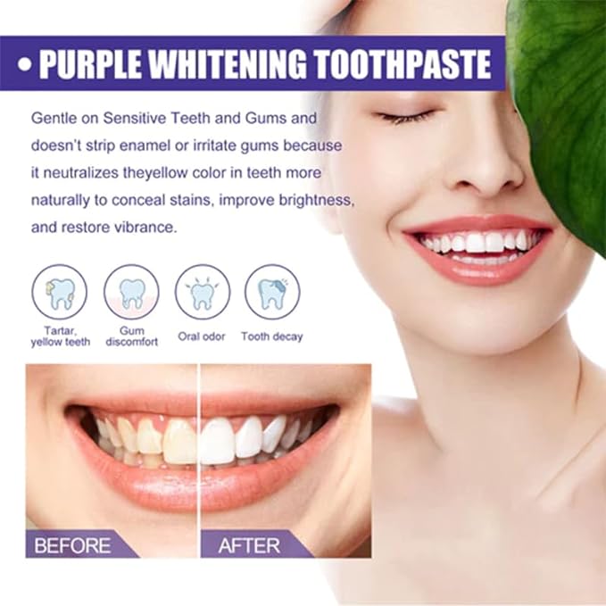 Purple Whitening Toothpaste / معجون تبييض الأسنان باللون الأرجواني