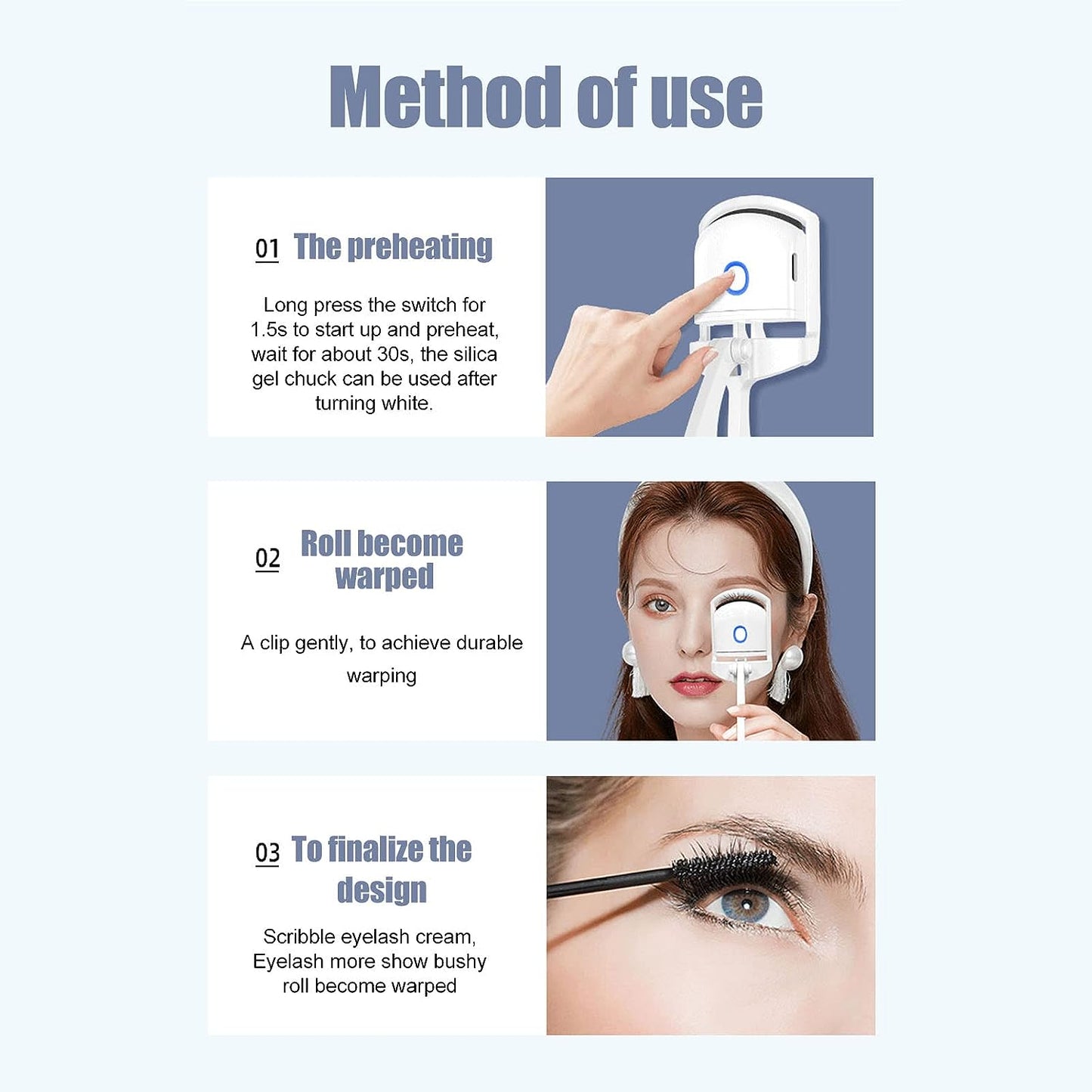 Electric Eyelash Curler Heated / أداة تجعيد الرموش الكهربائية ساخنة