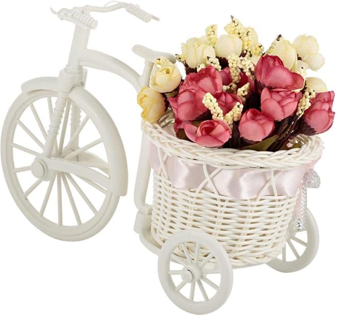 Hand Made Beautiful Bike Vase With Flowers / مزهرية دراجة جميلة مصنوعة يدوياً مع الزهور