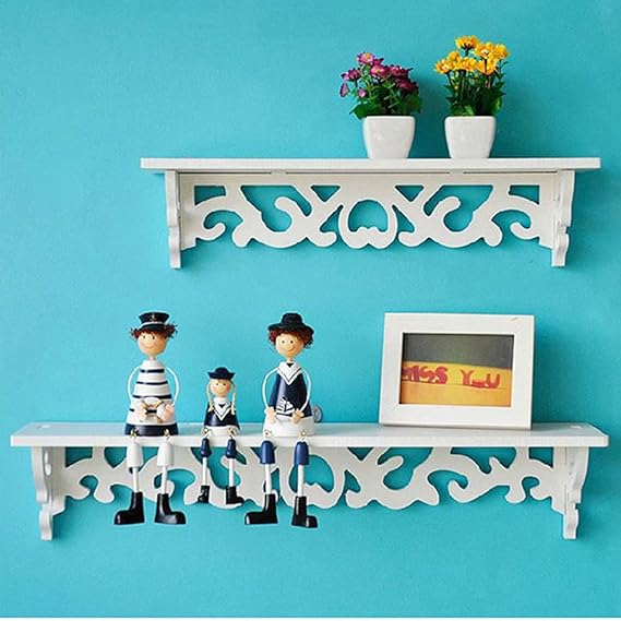 Decorative Wall Hanging Shelf White / رف معلق على الحائط للديكور باللون الأبيض