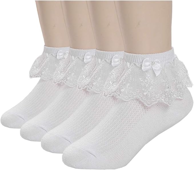 White Colored Socks for kids (Single Pair) / جوارب بيضاء اللون للأطفال (زوج واحد)