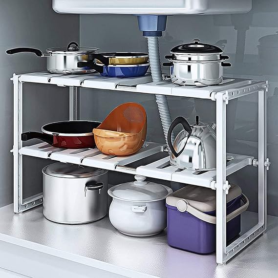 Adjustable Storage Organizer Rack / رف منظم تخزين قابل للتعديل