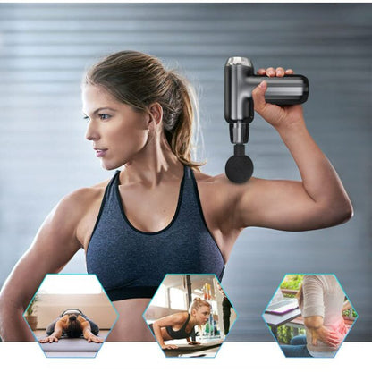 Muscle Massage Gun with 4 Heads FH-820 / مسدس تدليك العضلات بـ 4 رؤوس FH-820