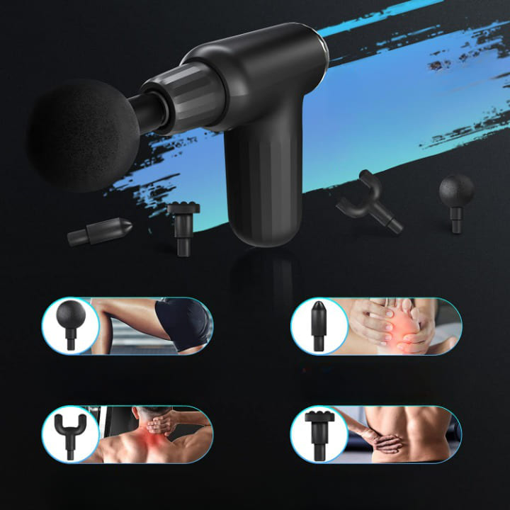 Muscle Massage Gun with 4 Heads FH-820 / مسدس تدليك العضلات بـ 4 رؤوس FH-820