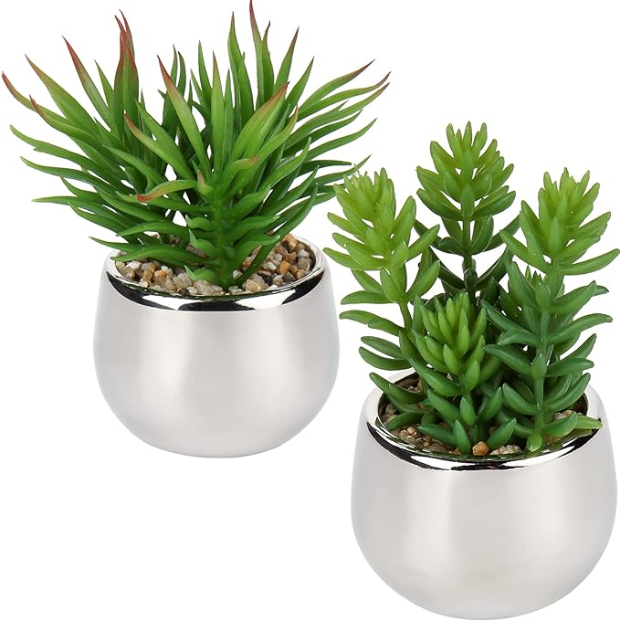 Artificial Silver Pot Plant / نبات وعاء الفضة الاصطناعي