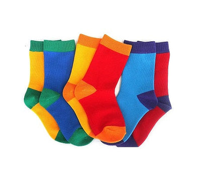 Multi Colored Socks for Kids (5 sets per pack) / جوارب متعددة الالوان للأطفال (5 مجموعات في كل علبة)