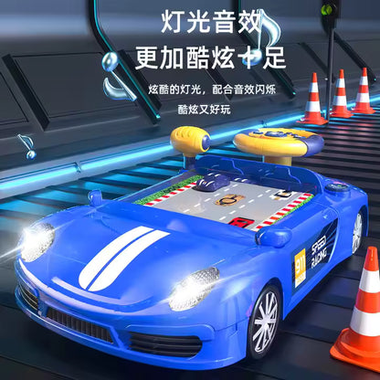 Hot selling products Plastic Spaceship Electric racing car Game Simulation driving with light music armas