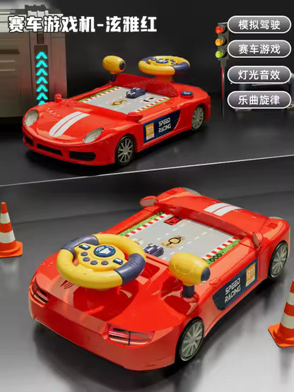 Hot selling products Plastic Spaceship Electric racing car Game Simulation driving with light music armas