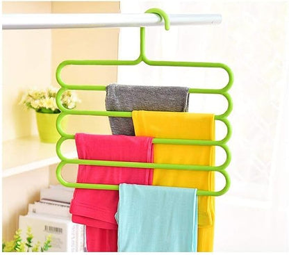 Plastic Five Layer Multii-purpose Clothes Hanger /شماعة ملابس بلاستيكية متعددة الأغراض بخمس طبقات