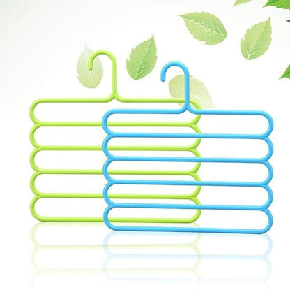 Plastic Five Layer Multii-purpose Clothes Hanger /شماعة ملابس بلاستيكية متعددة الأغراض بخمس طبقات