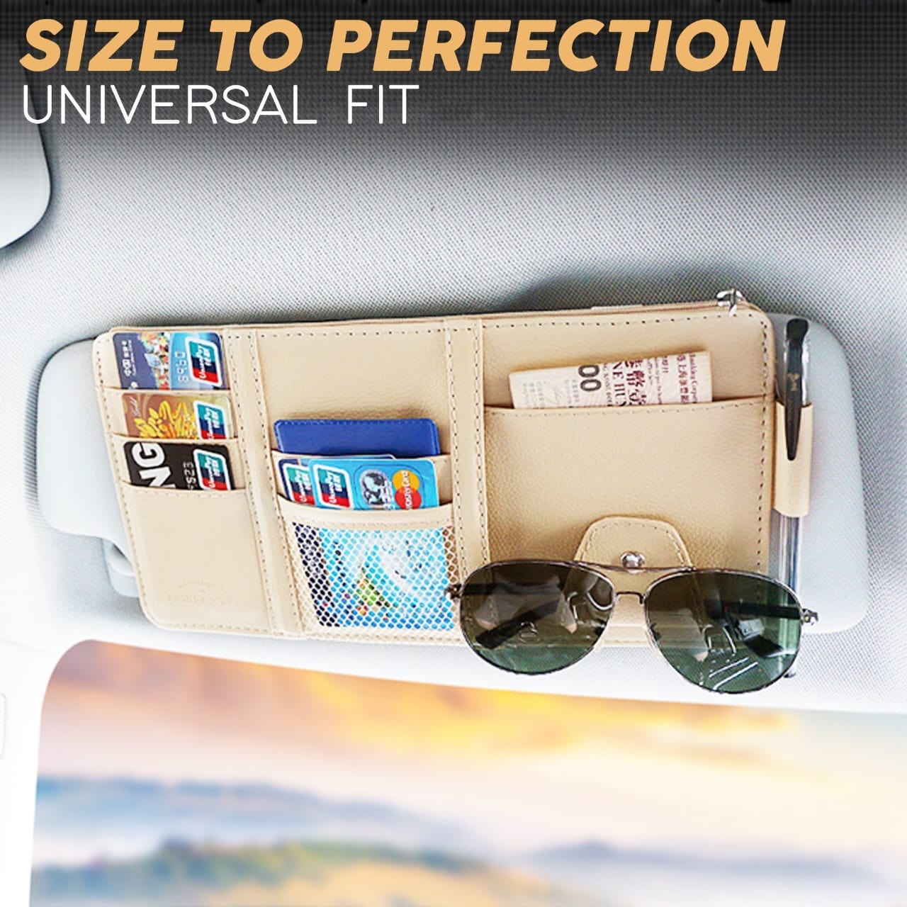 Car Sun Visor Organizer / منظم حاجب الشمس للسيارة