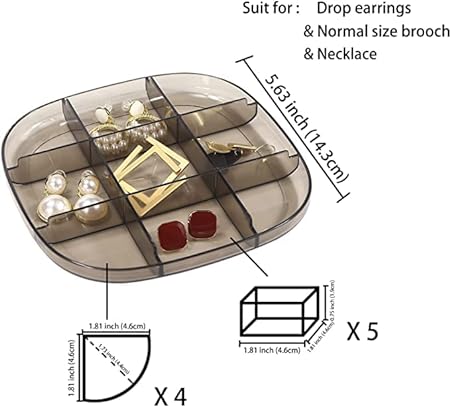 Transparent Jewelry Storage Box / صندوق تخزين المجوهرات الشفاف