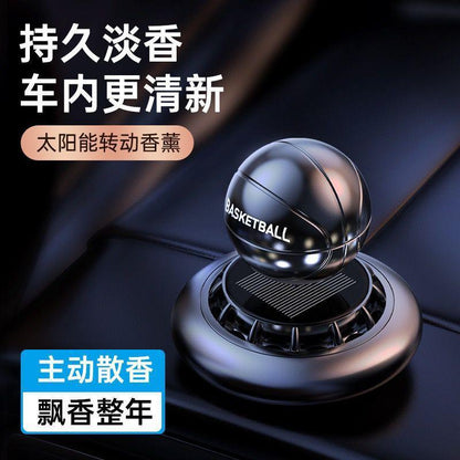 Solar Power Basketball Aroma Diffuser Dashboard Decoration Air Freshener With Perfume