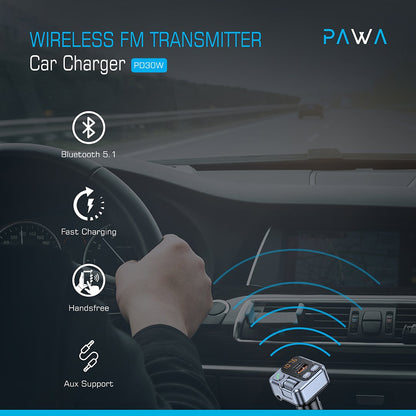 Wireless FM Transmitter & Car Charger PD30W