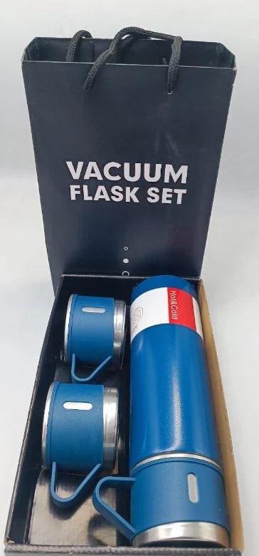 500ml stainless Vacuum Flask Set with 3 cups